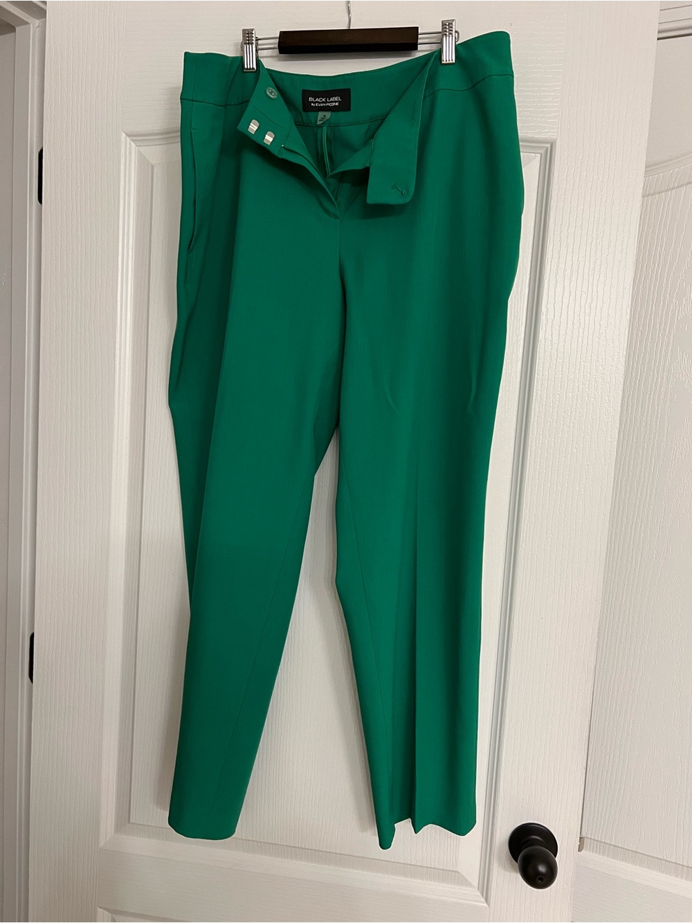 Evan Picone Emerald Green Straight-Leg Dress Pants